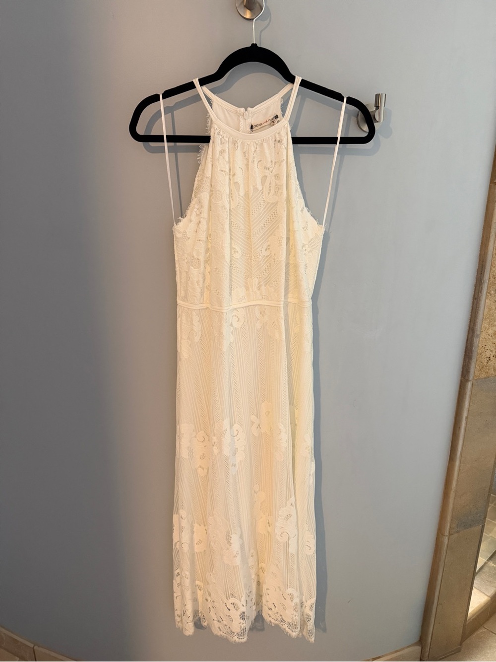 Chelsea & Violet White Lace Halter Dress